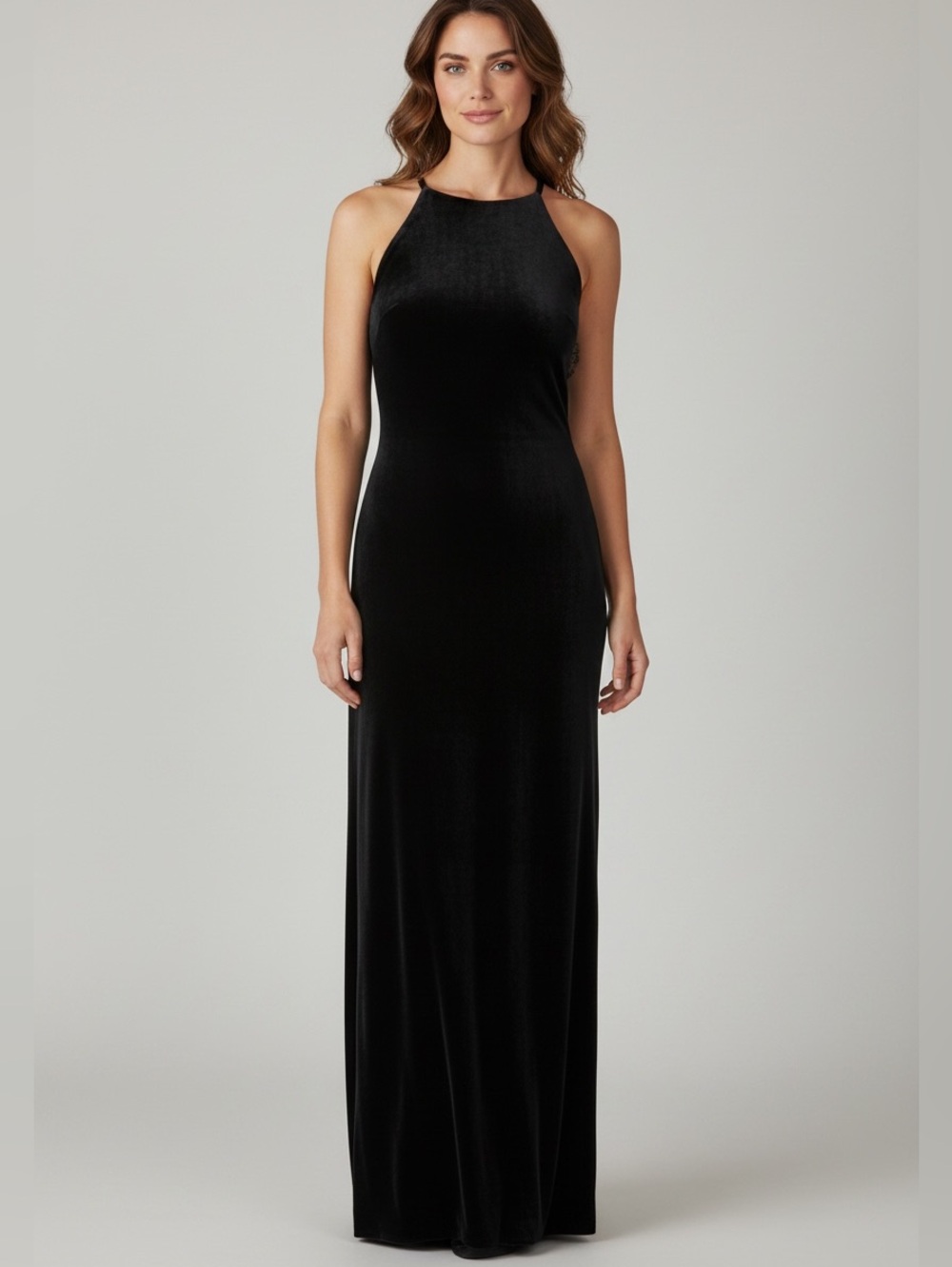 Laundry By Shelli Segal Black Velvet Dress Size 6 - Picture 1 of 12